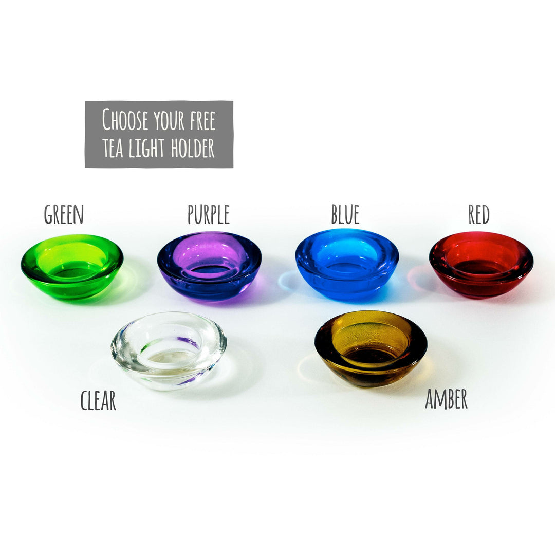 Various colors of tealights.