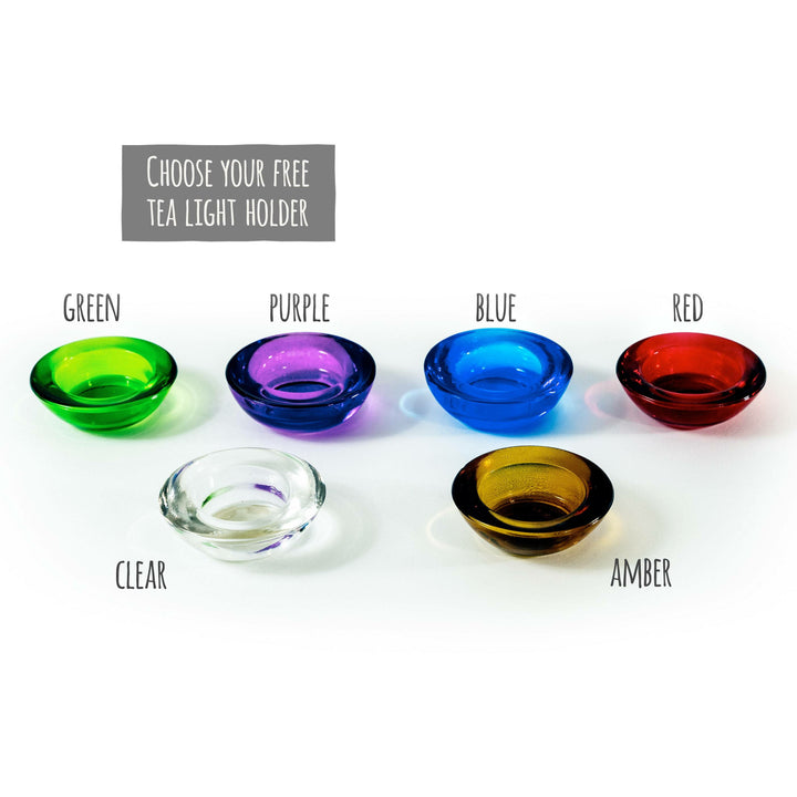Various colors of tealights.