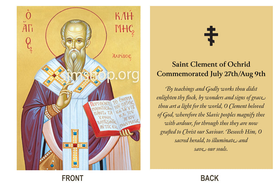 Saint Clement of Ochrid. Front & Back.
