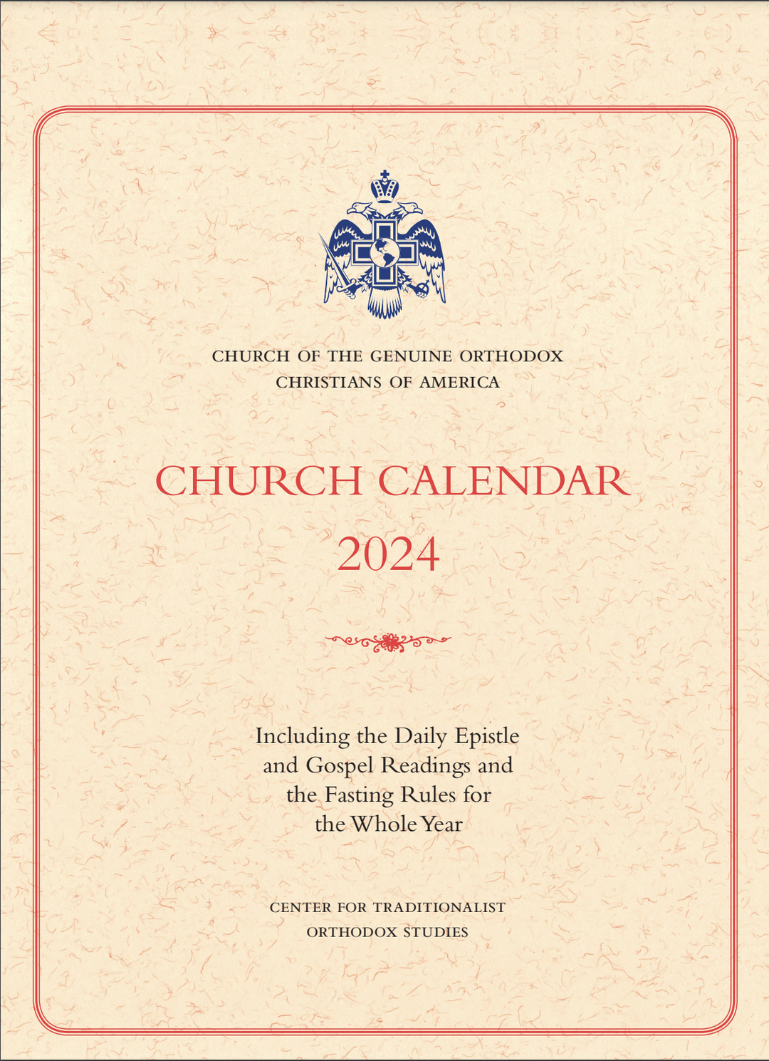 2024 Orthodox Julian Calendar (Old Calendar) - Desk Calendar