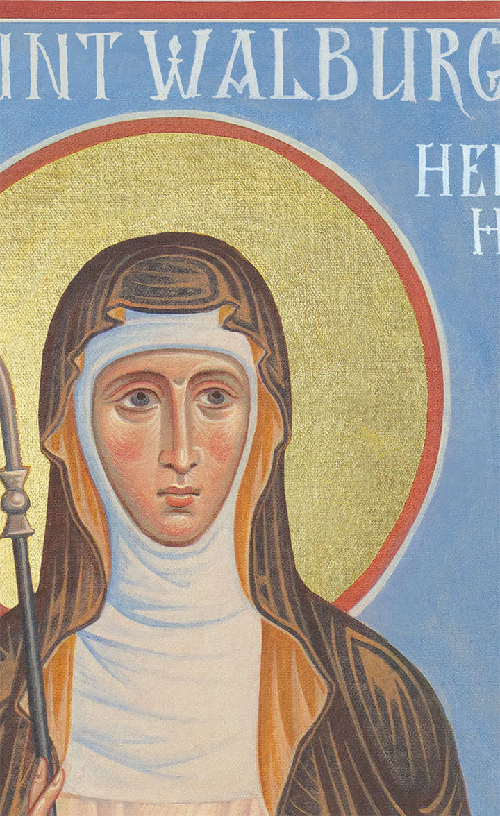 St. Walburga of Heidenheim - Icon Print