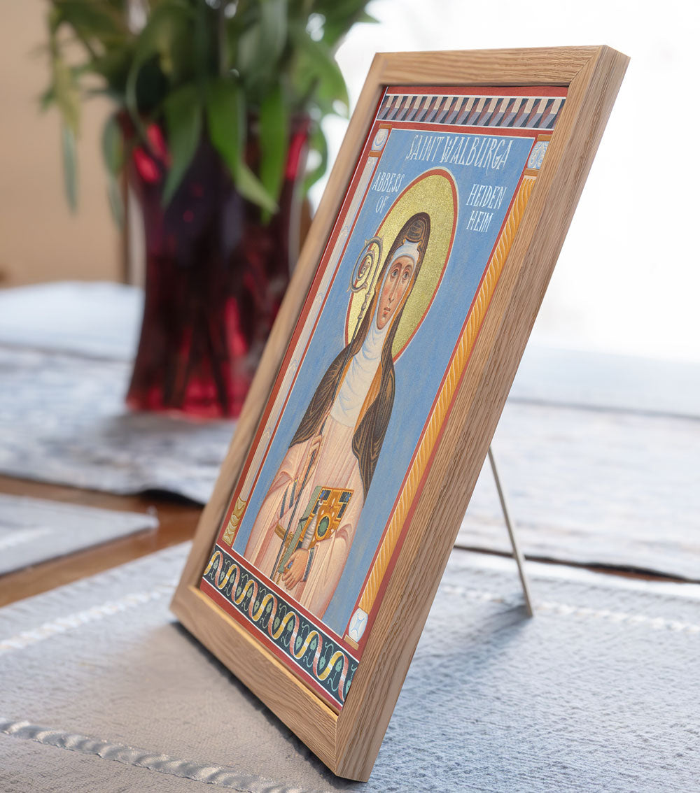 St. Walburga of Heidenheim - Icon Print