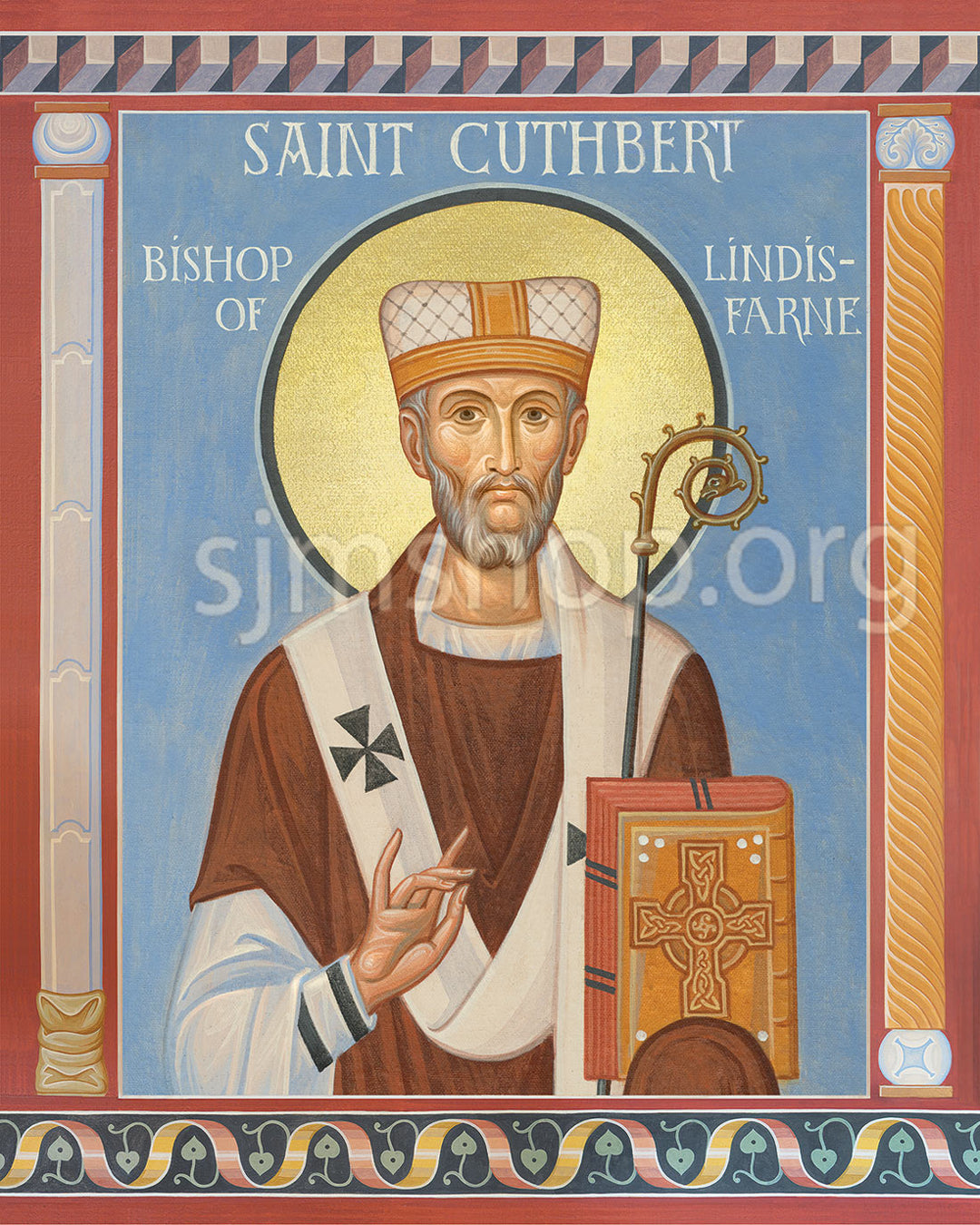 St. Cuthbert of Lindisfarne - Alternative Icon Print