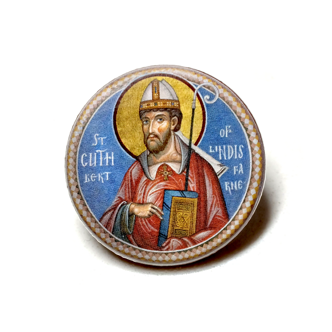 St. Cuthbert of Lindisfarne - Icon Button