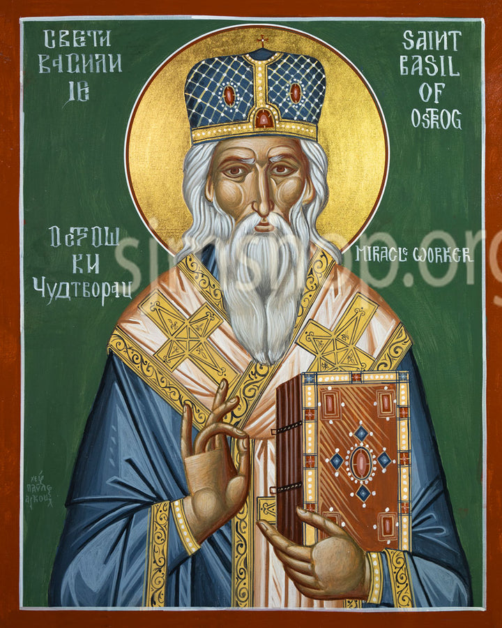 St. Basil of Ostrog - Icon Print