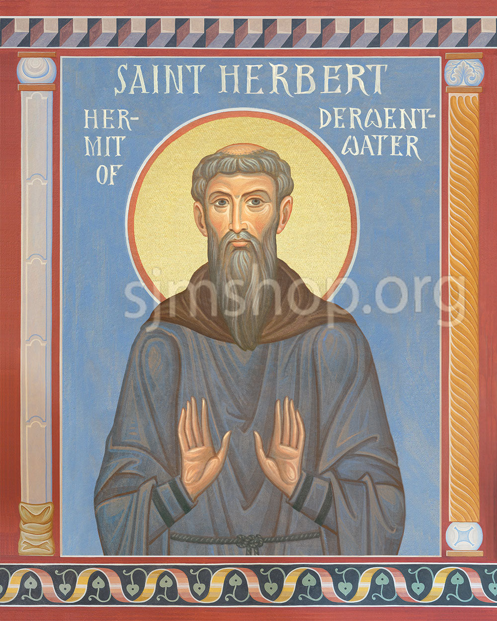 St. Herbert - Icon Print