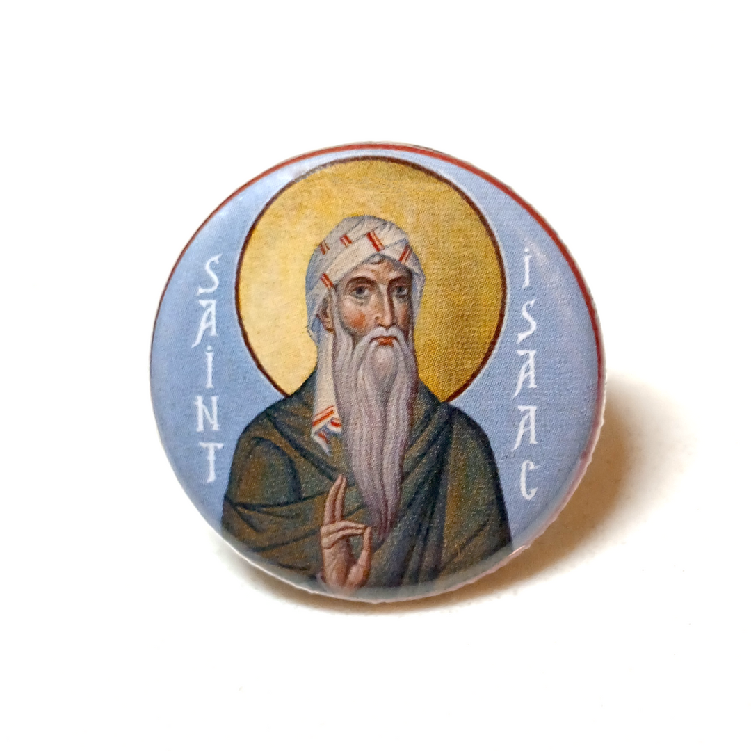 St. Isaac the Syrian - Icon Button (Alternative)