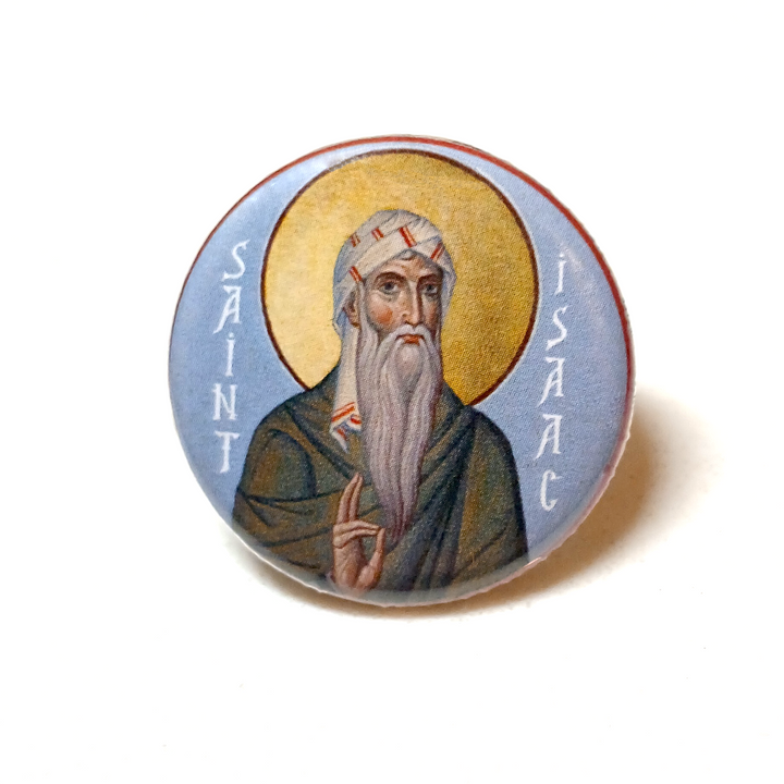 St. Isaac the Syrian - Icon Button (Alternative)
