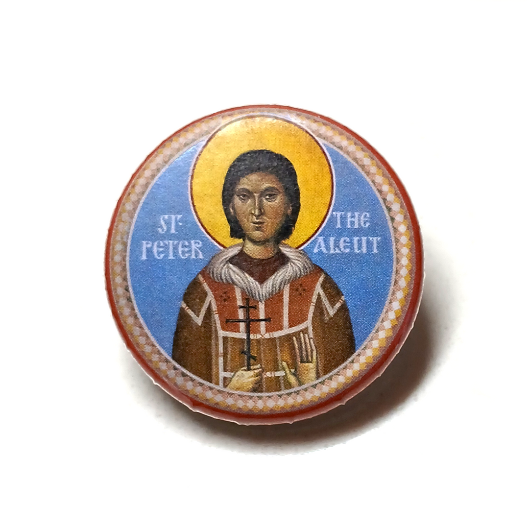St. Peter the Aleut - Icon Button