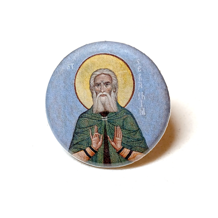 St. Seraphim of Sarov - Icon Button