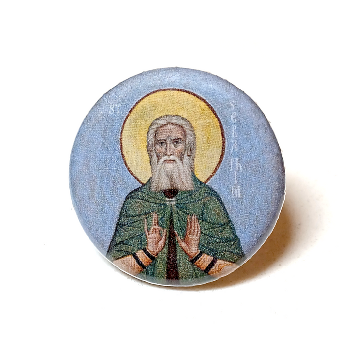 St. Seraphim of Sarov - Icon Button