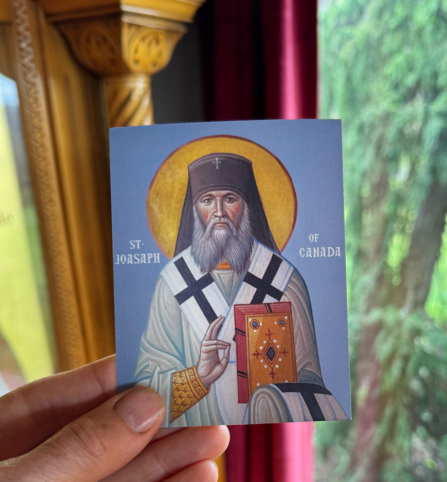 Card with a religious icon of St. Joasaph.