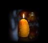 lit candle 100% pure beeswax decorative egg candle