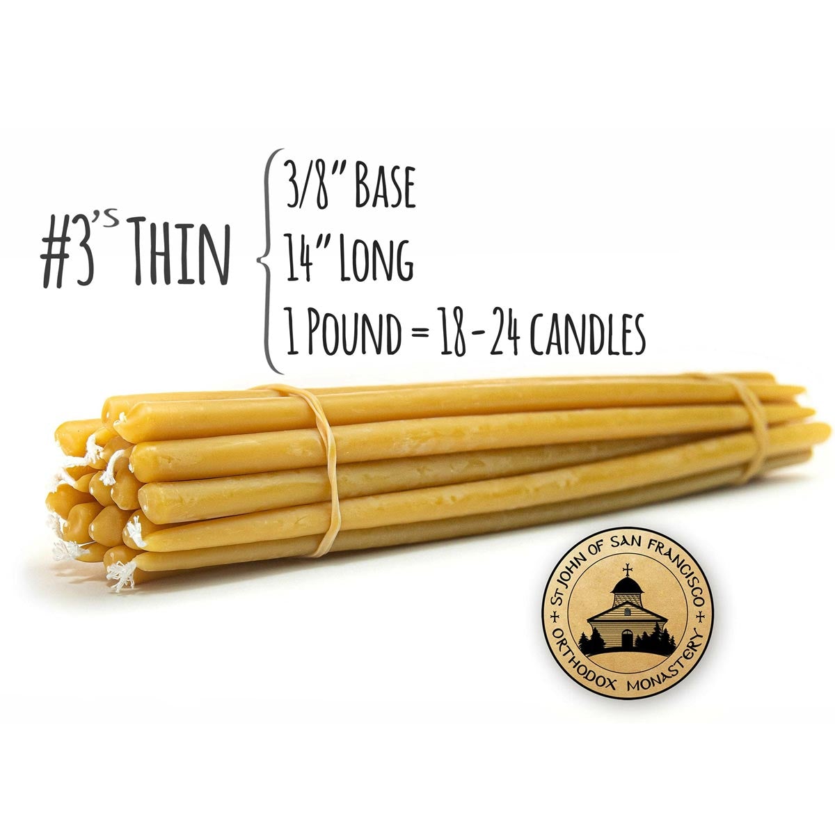 #3 thin candles - 1 bundle.