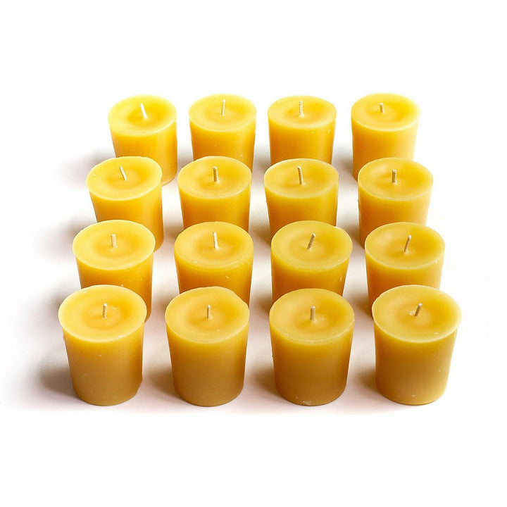 8 or 16 Beeswax Votive Candles - 100% Pure Beeswax