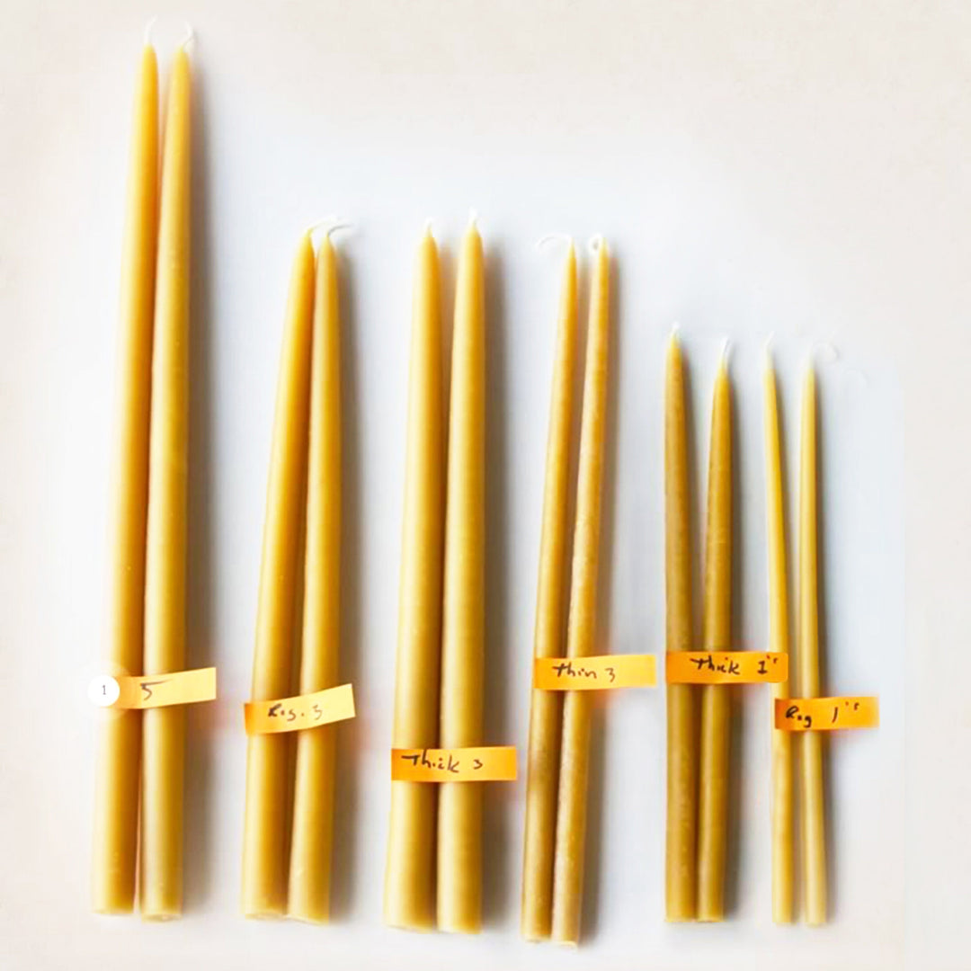 5 Lbs - 100% Pure Beeswax Tapers (#5's Thick)