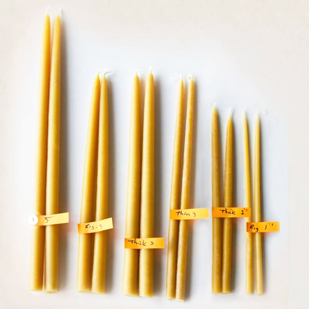 35 Lb - 17" Beeswax candles - 9/16" Base (#5's)